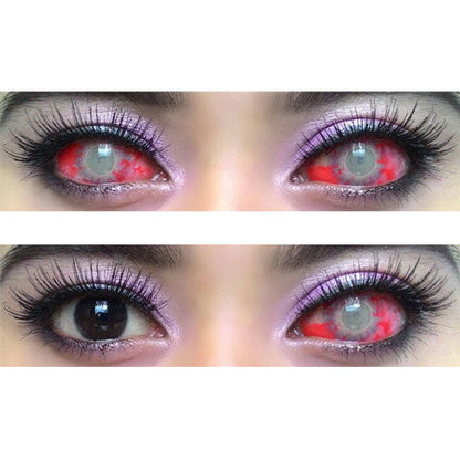 Sweety Red Sclera Contacts Zombie (1 lens/pack)-Sclera Contacts-SweetyCon