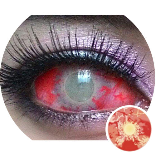 Sweety Red Sclera Contacts Zombie (1 lens/pack)-Sclera Contacts-SweetyCon
