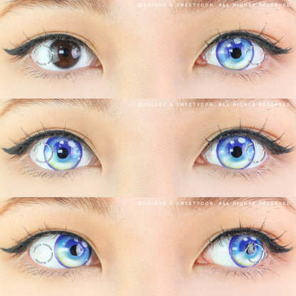 Sweety Sailor Cyan Blue (1 lens/pack)-Colored Contacts-SweetyCon