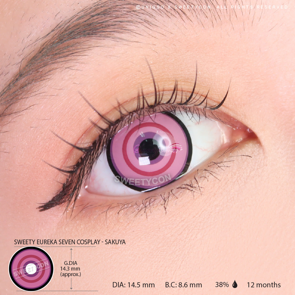 Sweety Sakuya Purple Rings (1 lens/pack)-Colored Contacts-UNIQSO