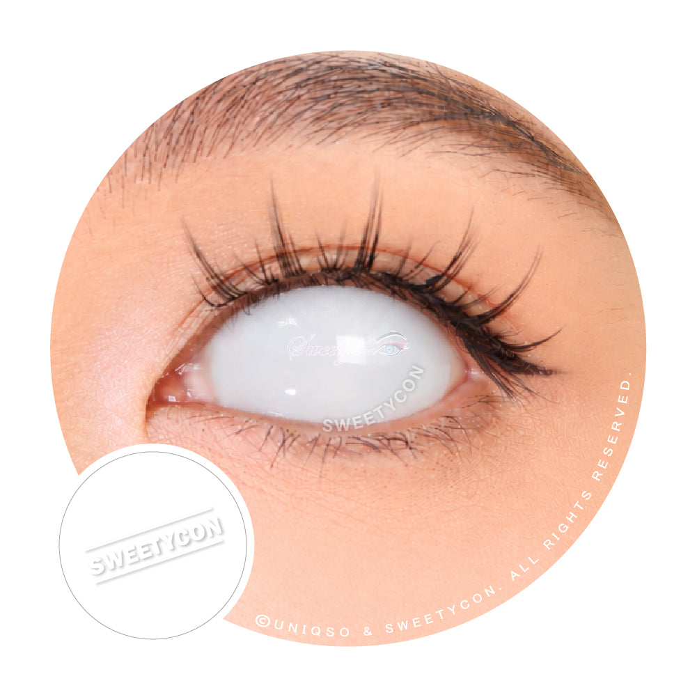 Sweety Sclera 22mm UV White Blind (1 lens/pack)-Sclera UV Contacts-SweetyCon