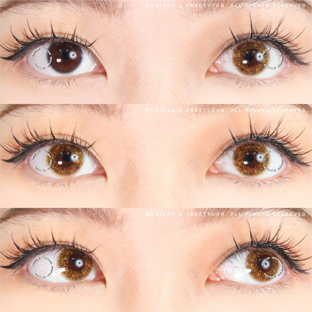 Sweety Shine Smile Brown (1 lens/pack)-Colored Contacts-SweetyCon