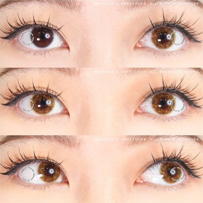 Sweety Shine Smile Brown (1 lens/pack)-Colored Contacts-SweetyCon