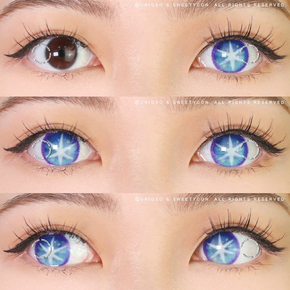Sweety Star Idol Blue (1 lens/pack)-Colored Contacts-SweetyCon