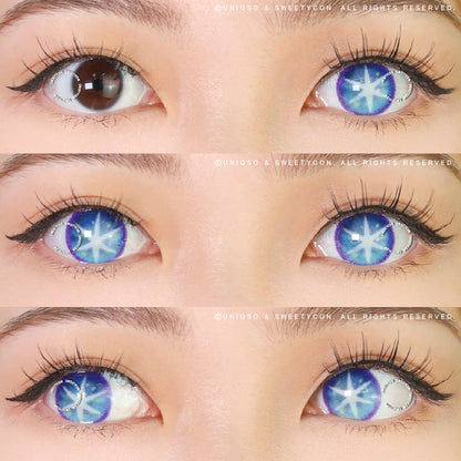 Sweety Star Idol Blue (1 lens/pack)-Colored Contacts-SweetyCon