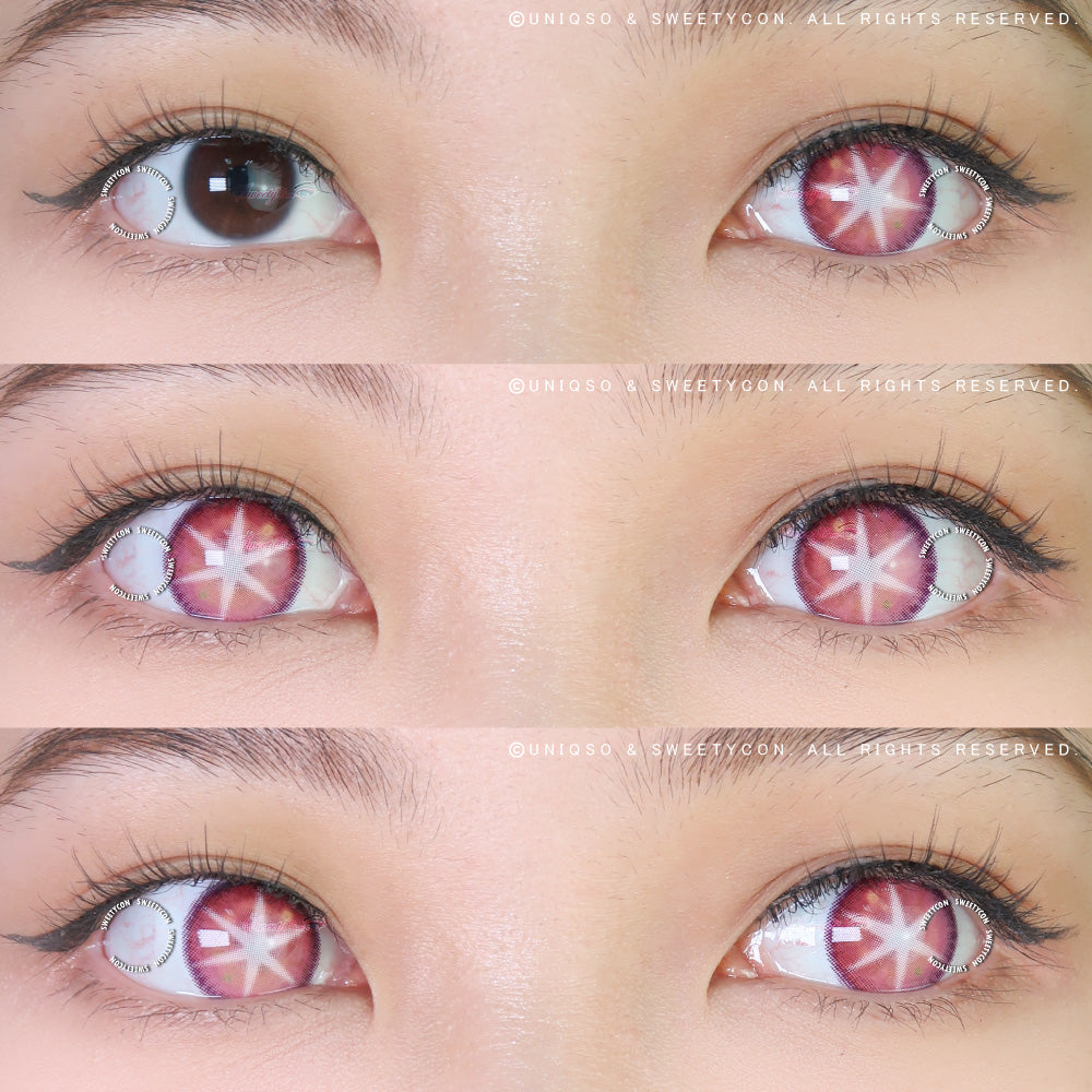 Star Idol Pink Colored Contacts | Star Eyes For Oshi no Ko Rubi