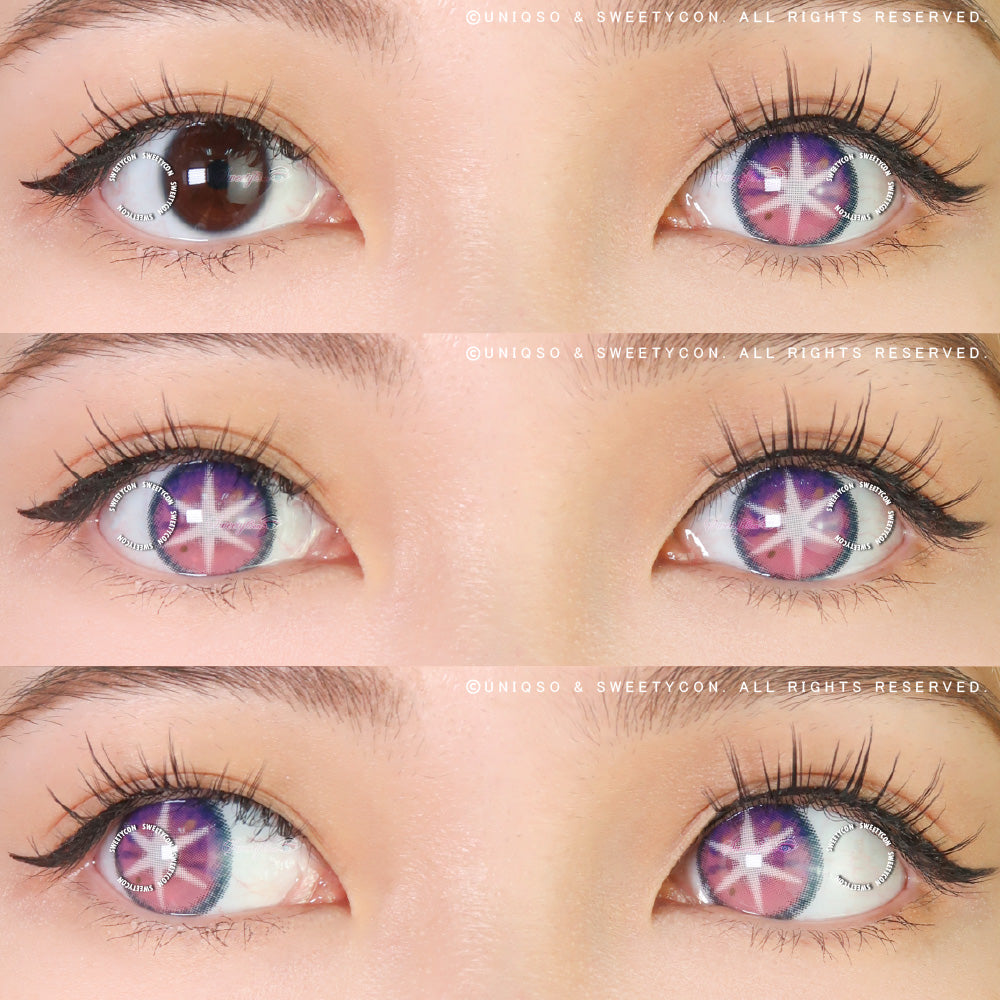 Sweety Star Idol Violet (1 lens/pack)-Colored Contacts-SweetyCon