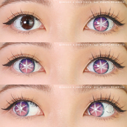 Sweety Star Idol Violet (1 lens/pack)-Colored Contacts-SweetyCon