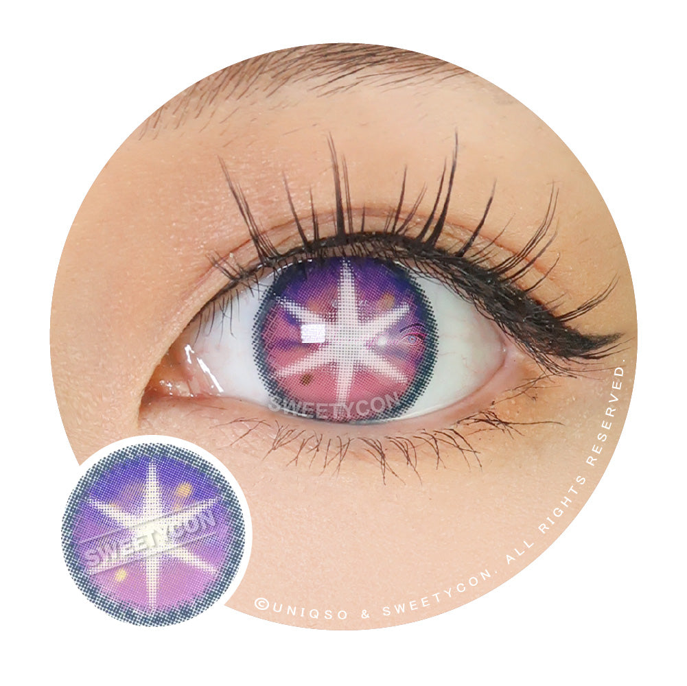 Sweety Star Idol Violet (1 lens/pack)-Colored Contacts-SweetyCon