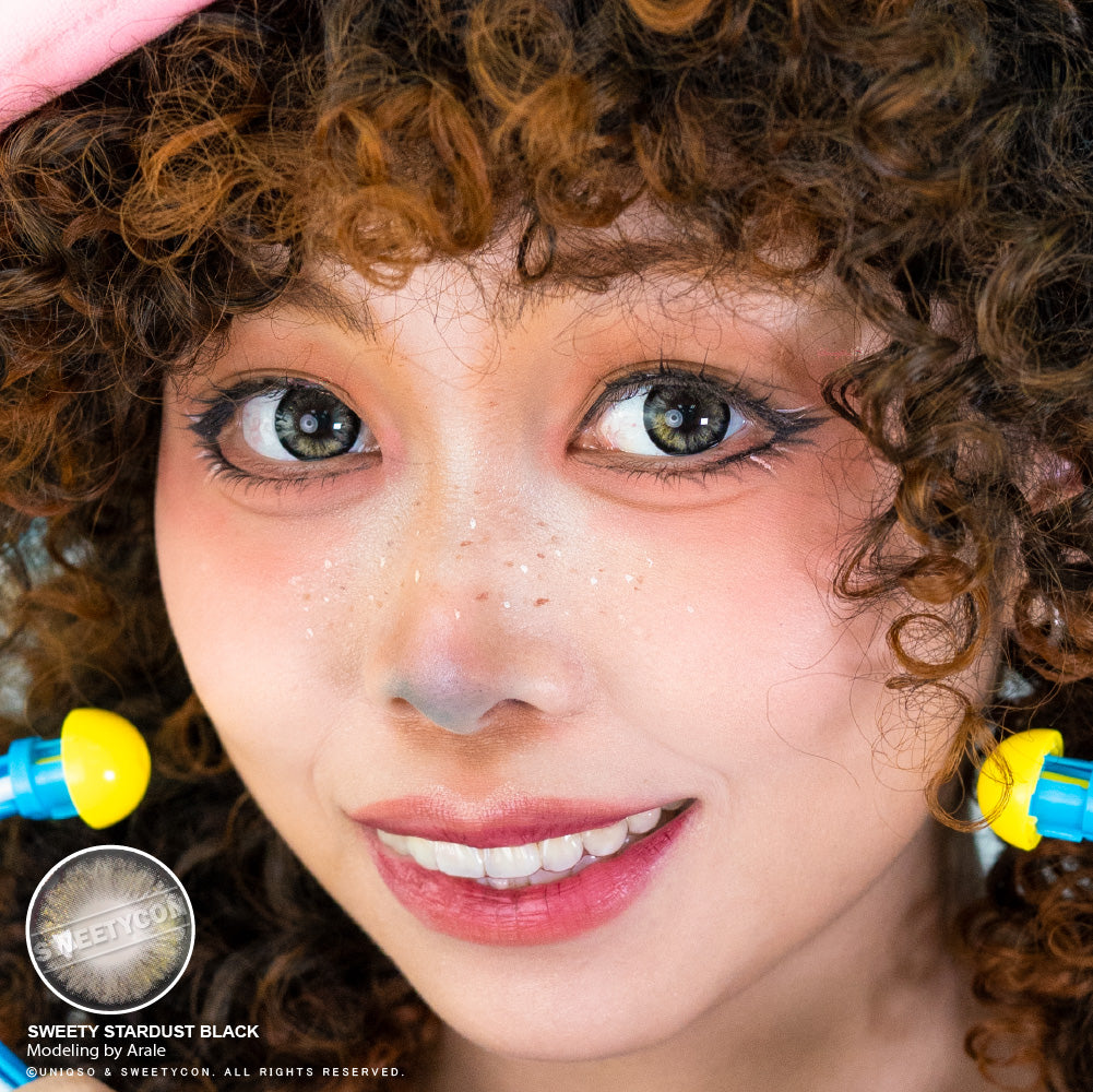 Sweety Stardust Black (1 lens/pack)-Colored Contacts-SweetyCon