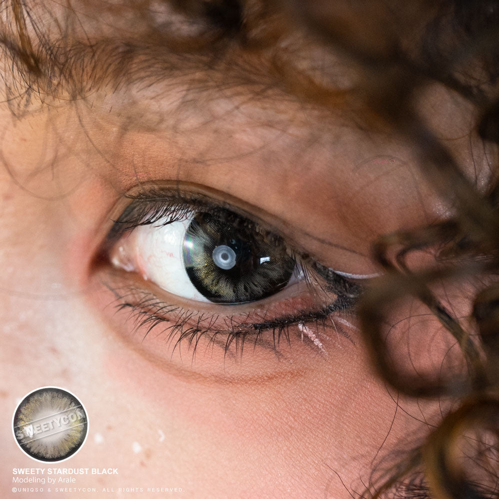 Sweety Stardust Black (1 lens/pack)-Colored Contacts-SweetyCon