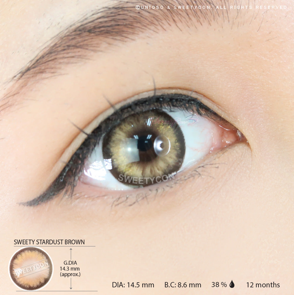 Sweety Stardust Brown (1 lens/pack)-Colored Contacts-SweetyCon