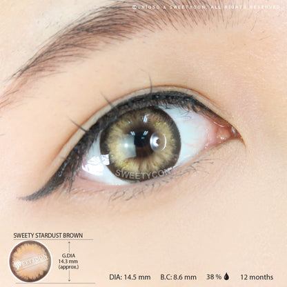 Sweety Stardust Brown (1 lens/pack)-Colored Contacts-SweetyCon