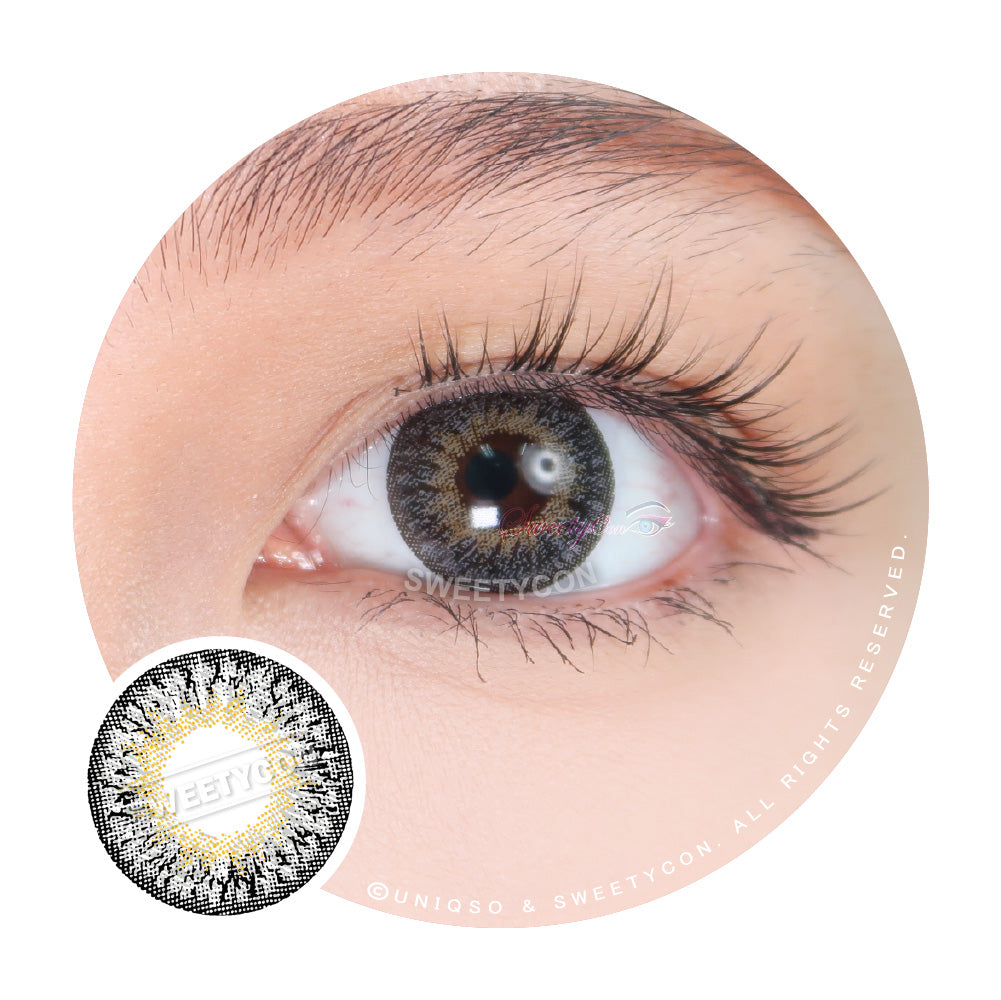 Sweety Swan Black (1 lens/pack)-Colored Contacts-SweetyCon