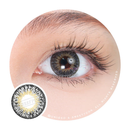 Sweety Swan Black (1 lens/pack)-Colored Contacts-SweetyCon