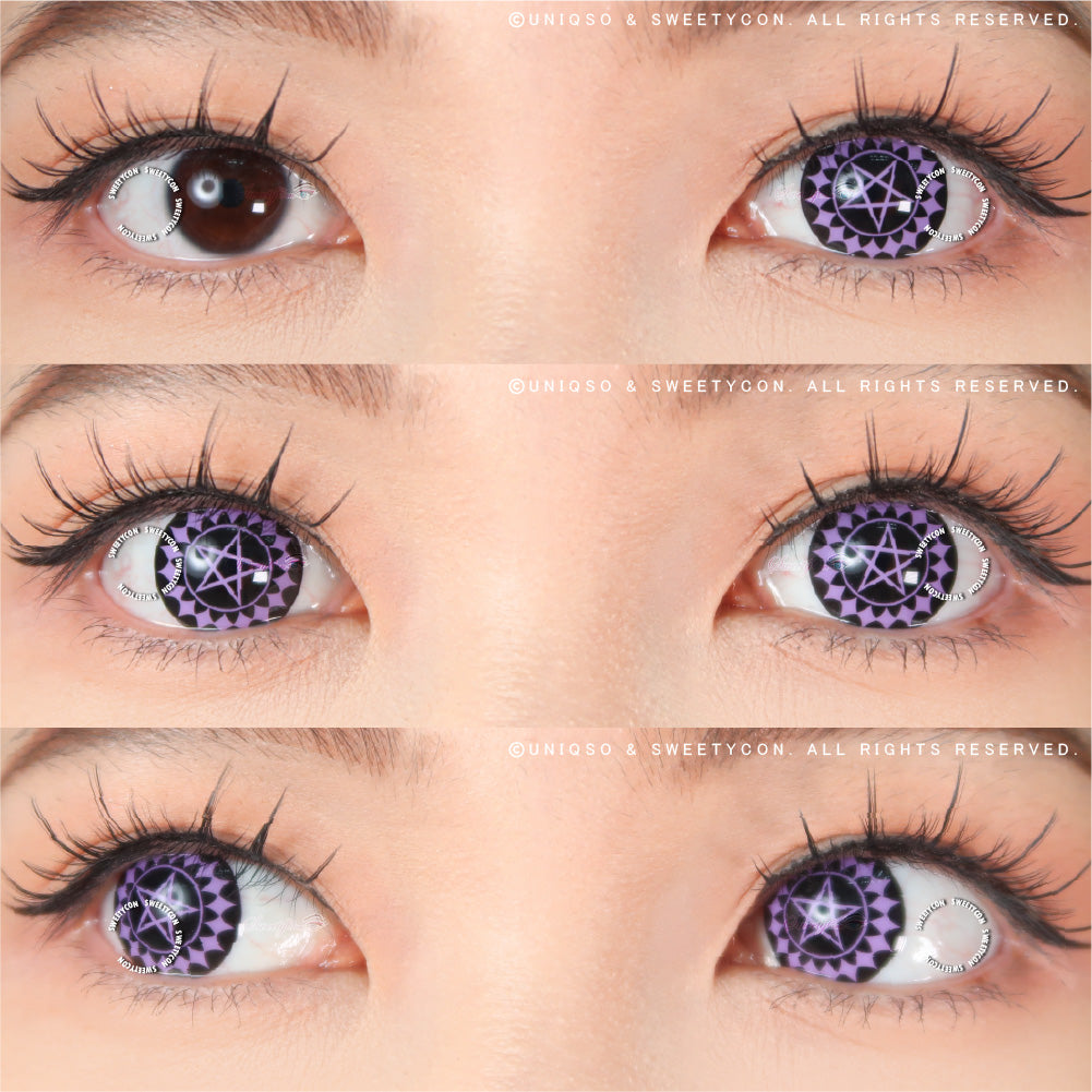 Sweety Violet Pentagram (1 lens/pack)-Colored Contacts-UNIQSO