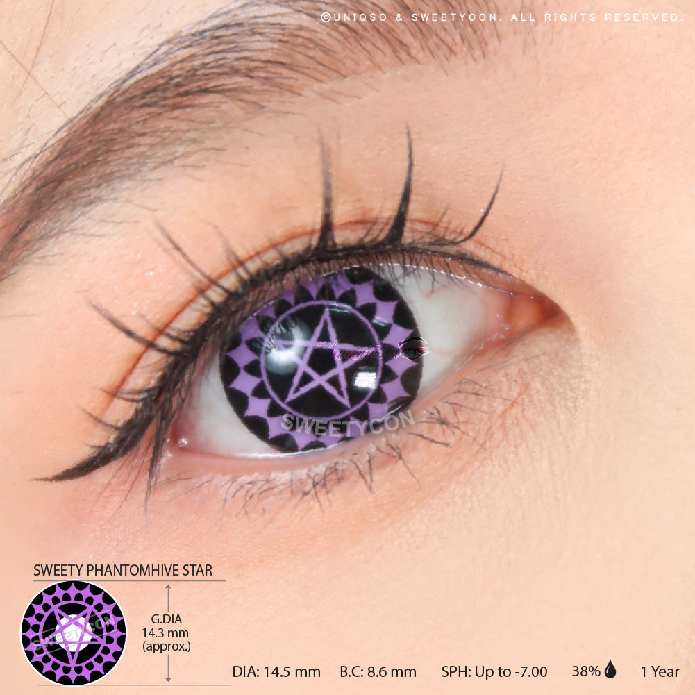 Sweety Violet Pentagram (1 lens/pack)-Colored Contacts-UNIQSO