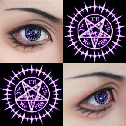 Sweety Violet Pentagram (1 lens/pack)-Colored Contacts-UNIQSO