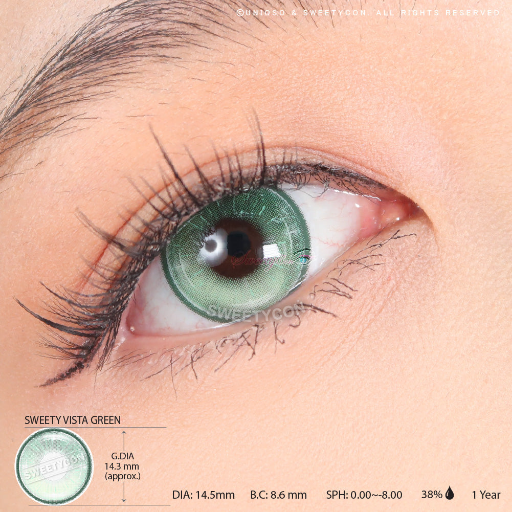 Sweety Vista Green (1 lens/pack)-Colored Contacts-SweetyCon