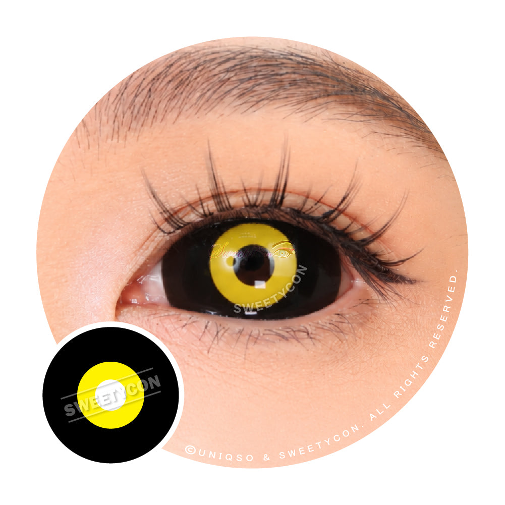 Sweety Yellow Sclera Contacts Yellow Ghoul (1 lens/pack)-Sclera Contacts-UNIQSO