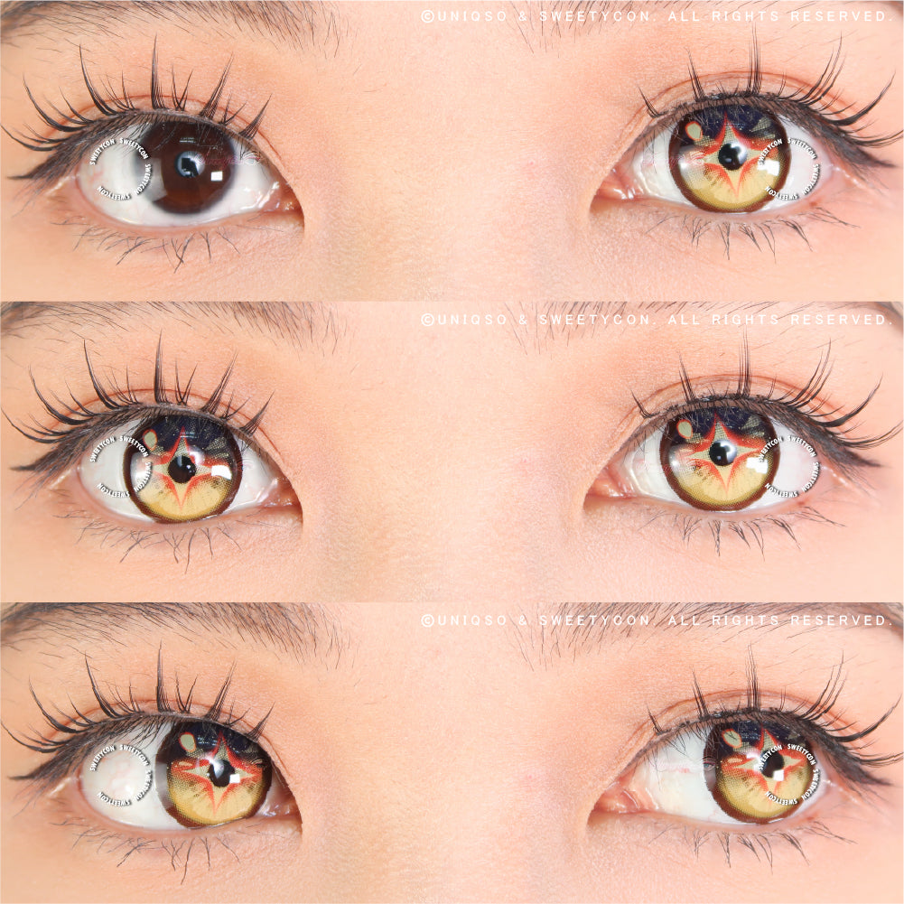 Sweety x Eyesinger Amber Star Crest (2 lenses/pack)-Colored Contacts-SweetyCon