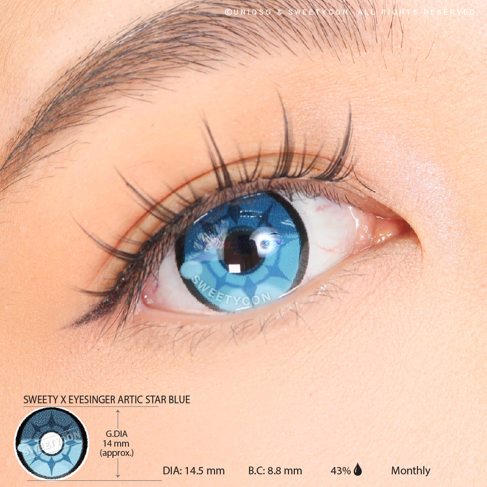 Sweety x Eyesinger Artic Star Blue (2 lenses/pack)-Colored Contacts-SweetyCon