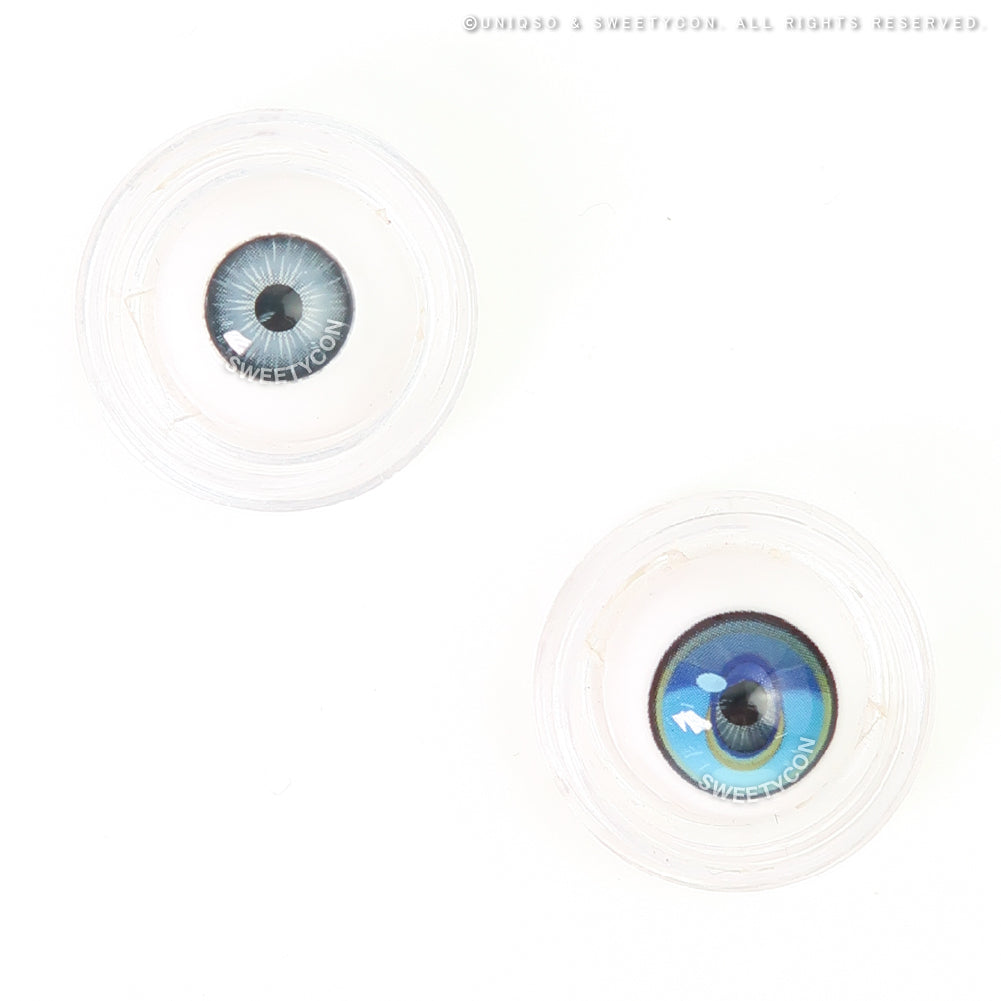 Sweety x Eyesinger Crystal Diamond Aqua (2 lenses/pack)-Colored Contacts-SweetyCon
