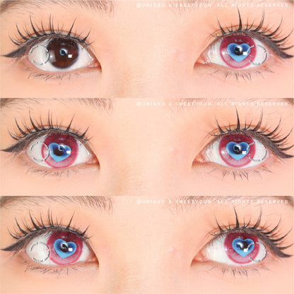 Sweety x Eyesinger Cupid Heart Pink (2 lenses/pack)-Colored Contacts-UNIQSO