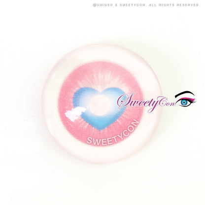 Sweety x Eyesinger Cupid Heart Pink (2 lenses/pack)-Colored Contacts-UNIQSO