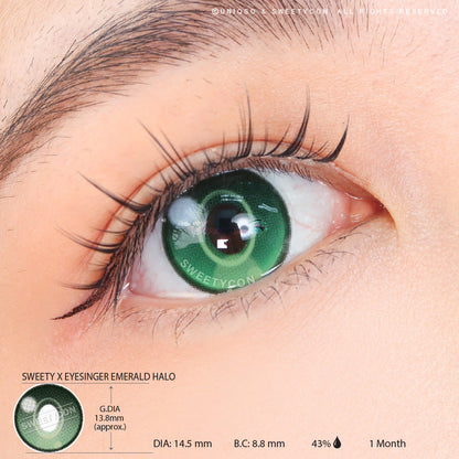 Sweety x Eyesinger Emerald Halo (2 lenses/pack)-Colored Contacts-SweetyCon