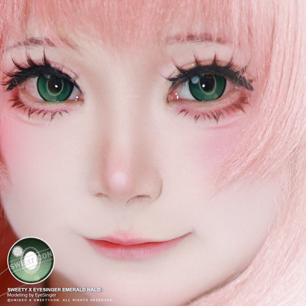 Sweety x Eyesinger Emerald Halo (2 lenses/pack)-Colored Contacts-SweetyCon