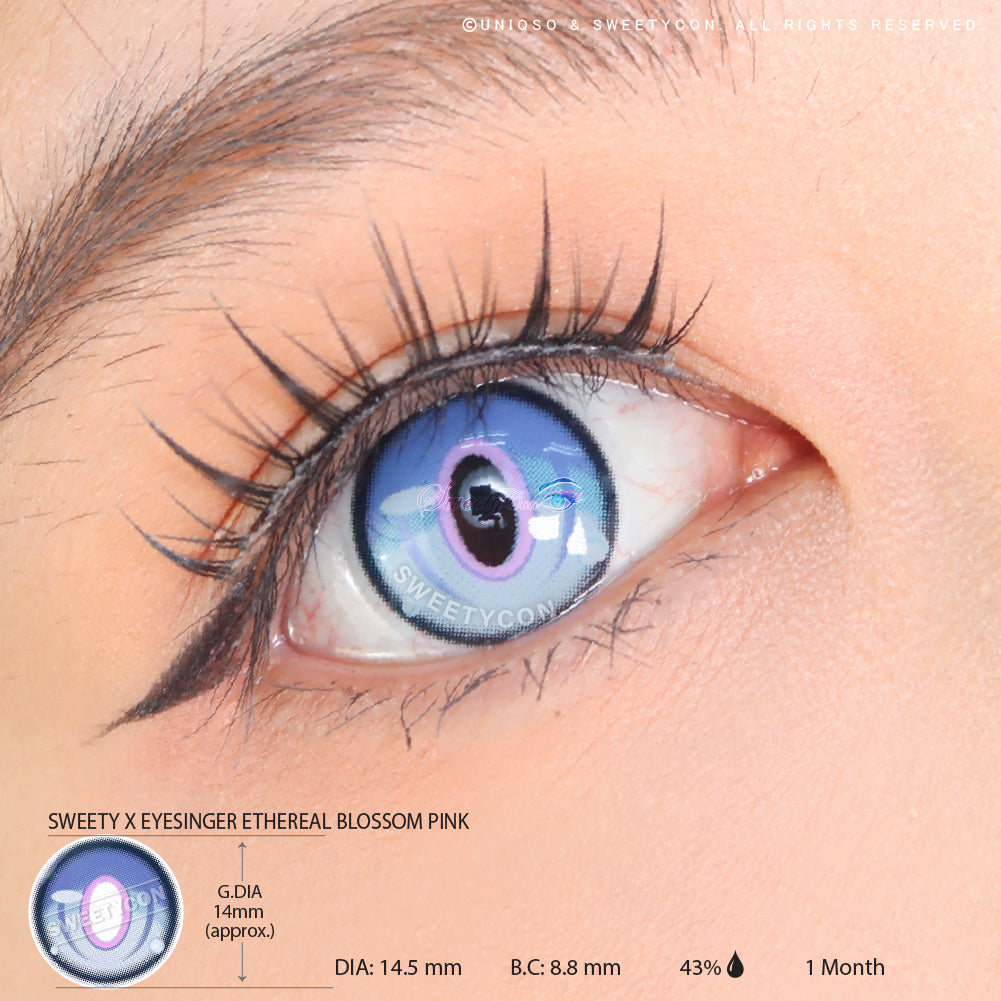 Sweety x Eyesinger Ethereal Blossom Pink (2 lenses/pack)-Colored Contacts-SweetyCon
