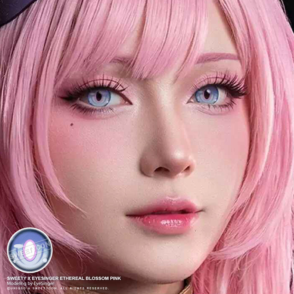 Sweety x Eyesinger Ethereal Blossom Pink (2 lenses/pack)-Colored Contacts-SweetyCon