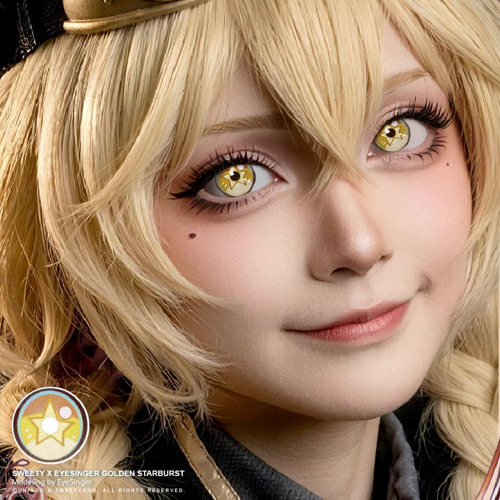 Sweety x Eyesinger Golden Starburst (2 lenses/pack)-Colored Contacts-SweetyCon
