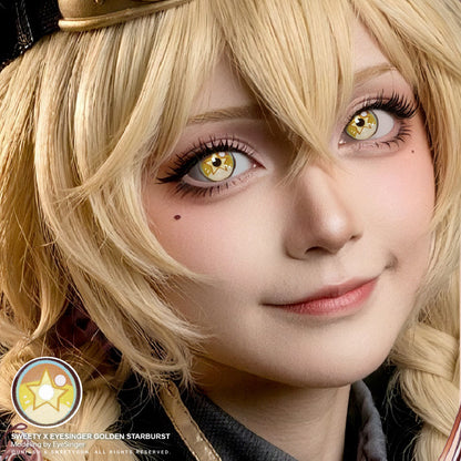 Sweety x Eyesinger Golden Starburst (2 lenses/pack)-Colored Contacts-SweetyCon
