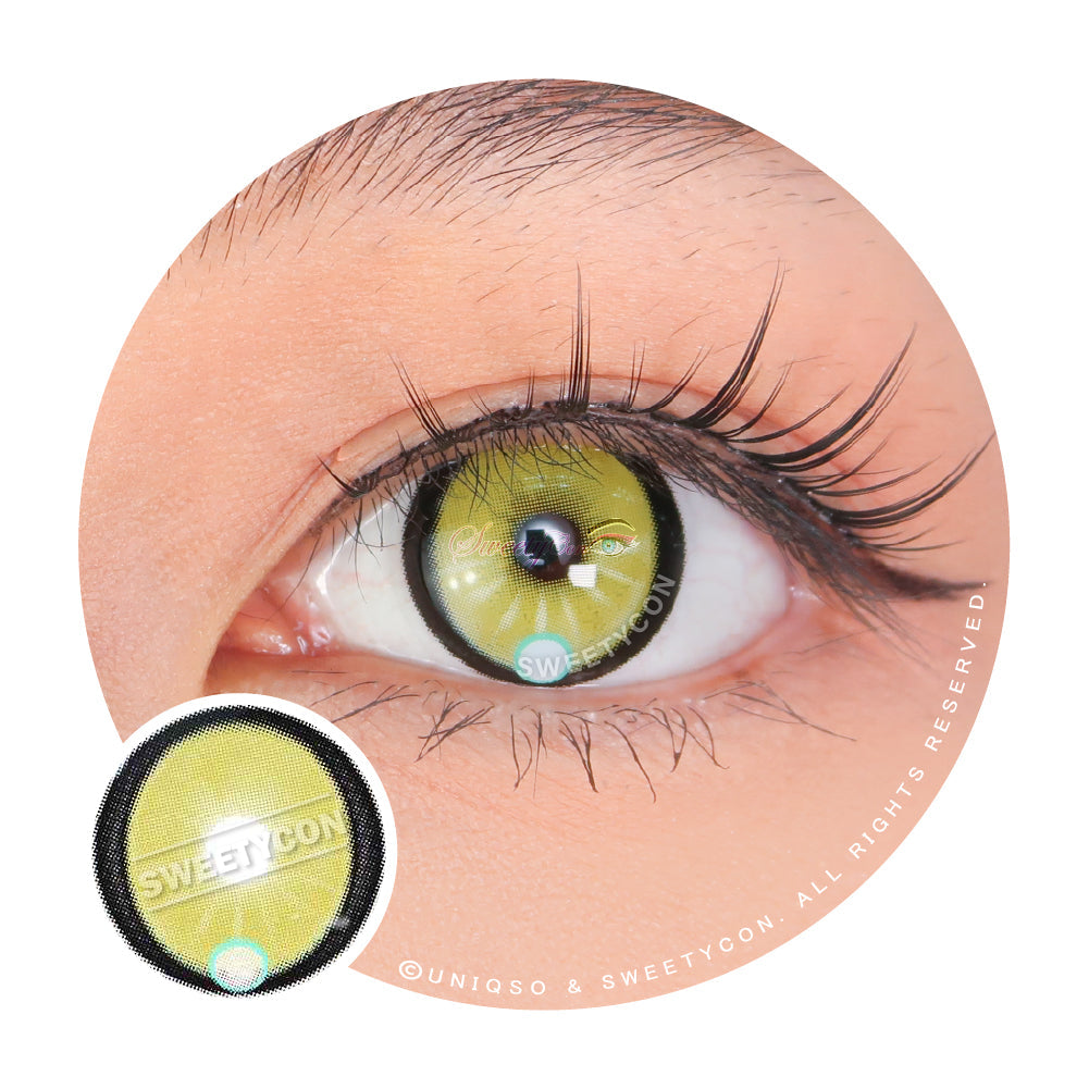 Sweety x Eyesinger Neon Eclipse Yellow (2 lenses/pack)-Colored Contacts-SweetyCon