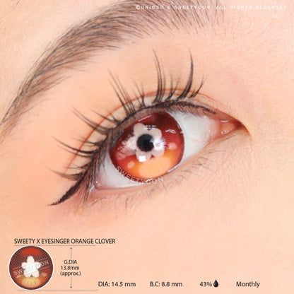Sweety x Eyesinger Orange Clover (2 lenses/pack)-Colored Contacts-SweetyCon