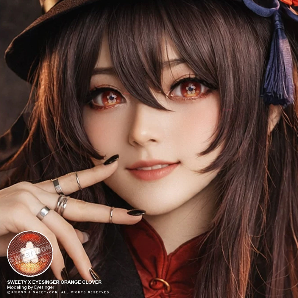 Sweety x Eyesinger Orange Clover (2 lenses/pack)-Colored Contacts-SweetyCon