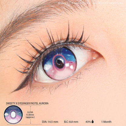 Sweety x Eyesinger Pastel Aurora (2 lenses/pack)-Colored Contacts-SweetyCon