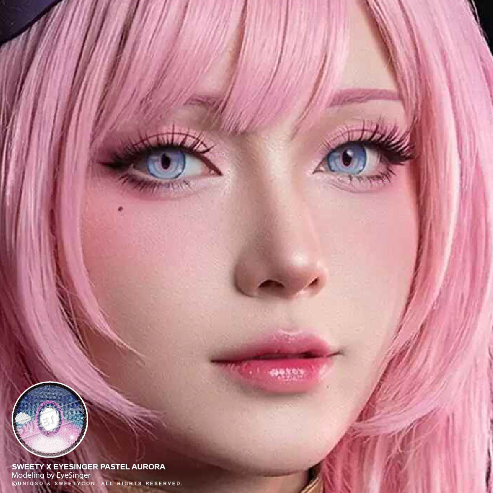 Sweety x Eyesinger Pastel Aurora (2 lenses/pack)-Colored Contacts-SweetyCon