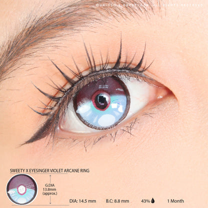 Sweety x Eyesinger Violet Arcane Ring (2 lenses/pack)-Colored Contacts-SweetyCon
