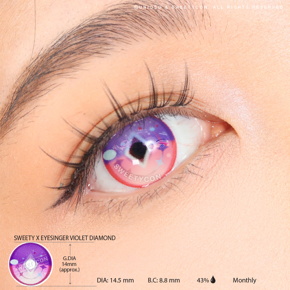 Sweety x Eyesinger Violet Diamond (2 lenses/pack)-Colored Contacts-SweetyCon