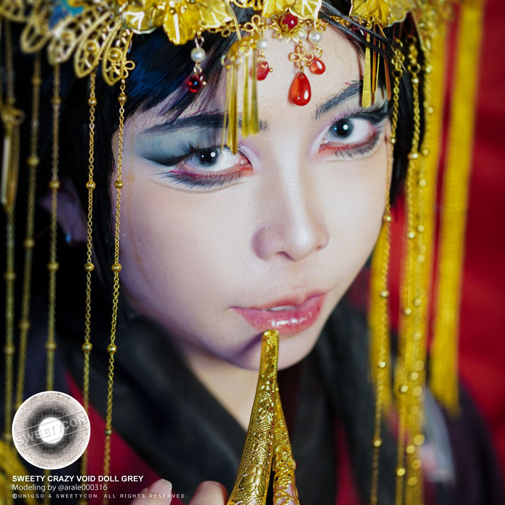 Sweety Crazy Void Doll Grey (1 lens/pack)-Crazy Contacts-UNIQSO