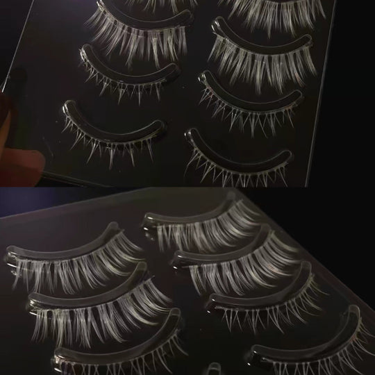 Cosplay Lower and Upper White Eyelash Set