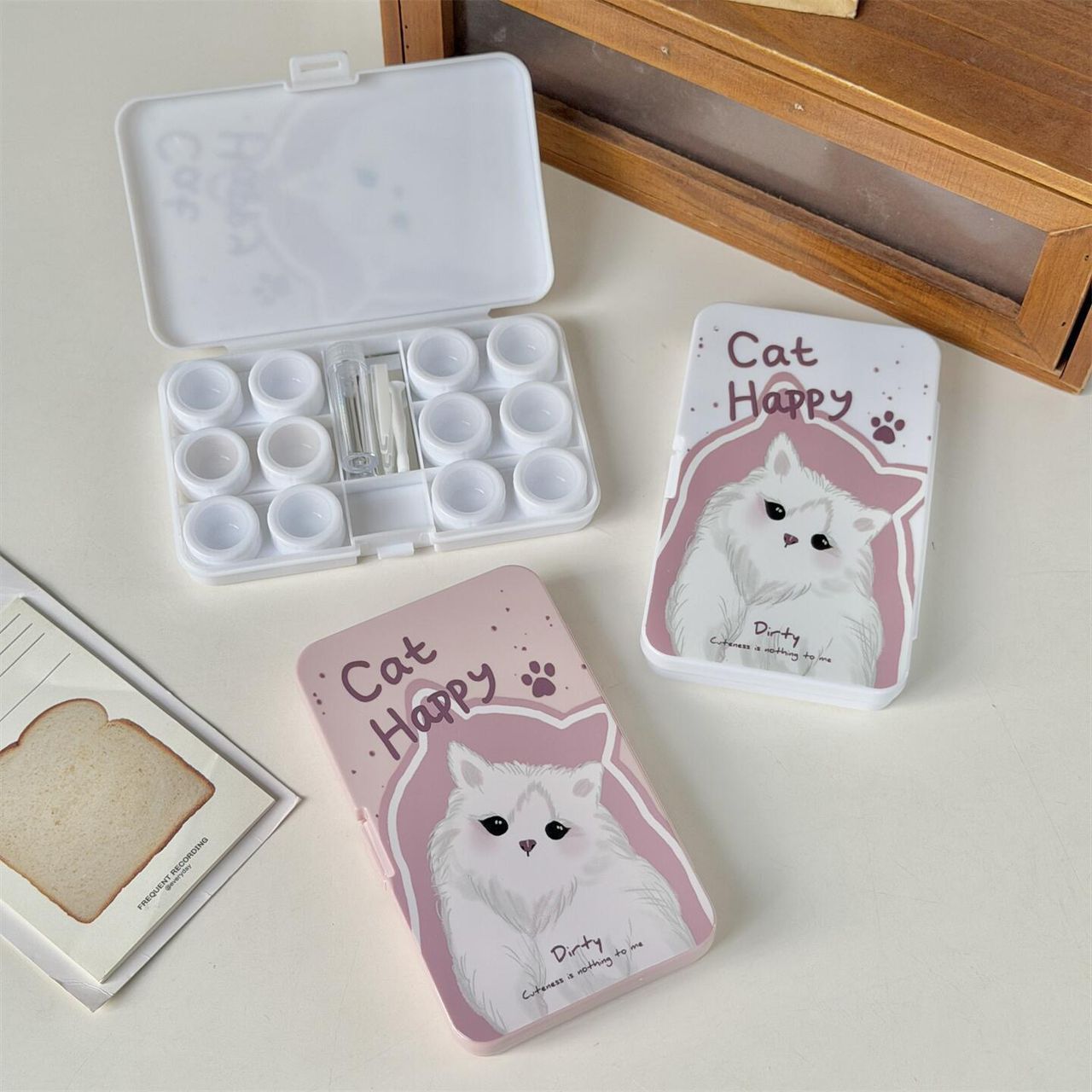 Lens Case Travel Kit - Happy Kitty-Lens Case-UNIQSO