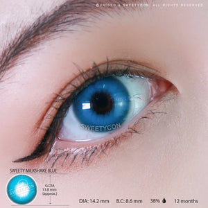Sweety Milkshake Blue (1 lens/pack)-Colored Contacts-UNIQSO
