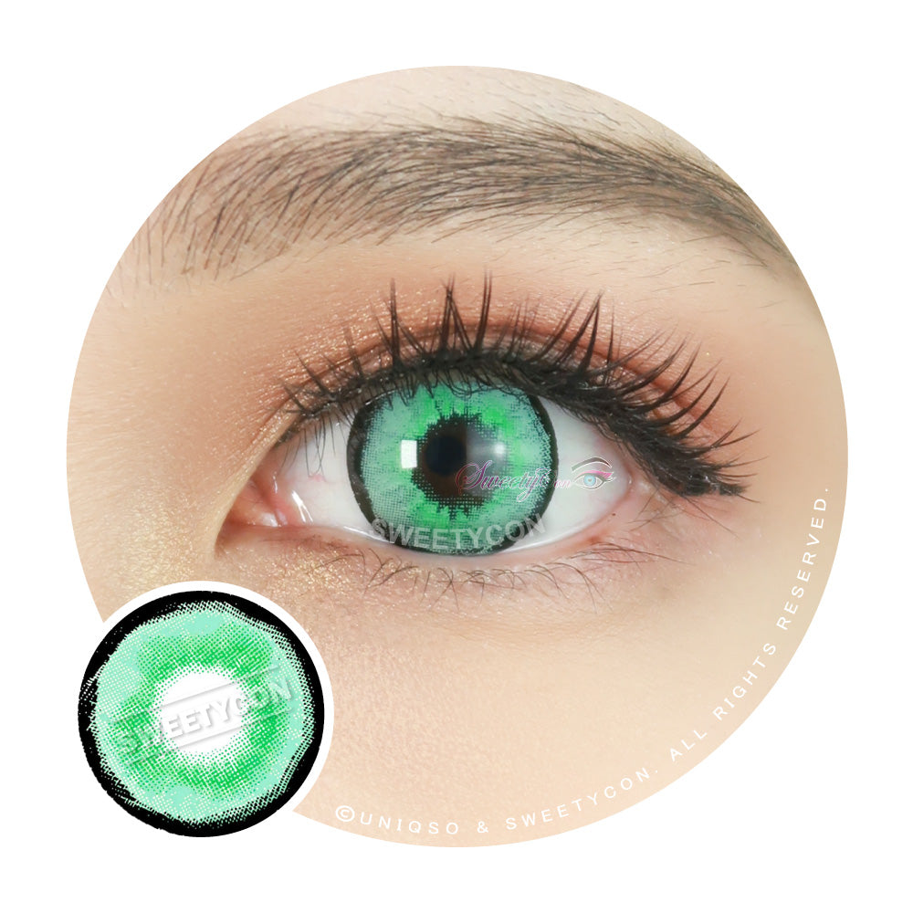 Sweety Aquaman Cyan Green (1 lens/pack)-Colored Contacts-UNIQSO