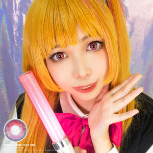Sweety Anime Tear Pink-Colored Contacts-UNIQSO