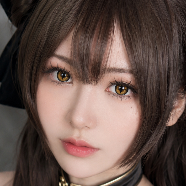Sweety Crazy Gold Demon Eye / Cat Eye (New) (1 lens/pack)-Crazy Contacts-UNIQSO