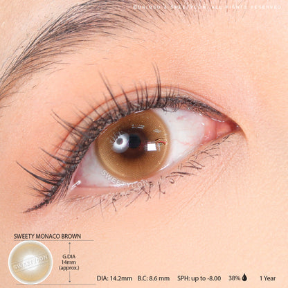 Sweety Monaco Brown (1 lens/pack)
